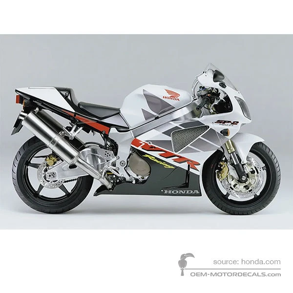 Naklejki do Honda VTR1000 SP2 2002 - Biały • Honda Naklejki OEM