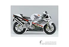 Decals for Honda VTR1000 SP2 2003 - White • Honda OEM Decals