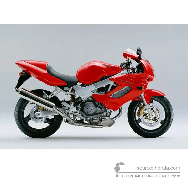 Naklejki do Honda VTR1000F FIRESTORM 2000 - Czerwony • Honda Naklejki OEM