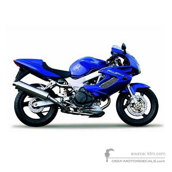 Naklejki do Honda VTR1000F FIRESTORM 2002 - Niebieski • Honda Naklejki OEM