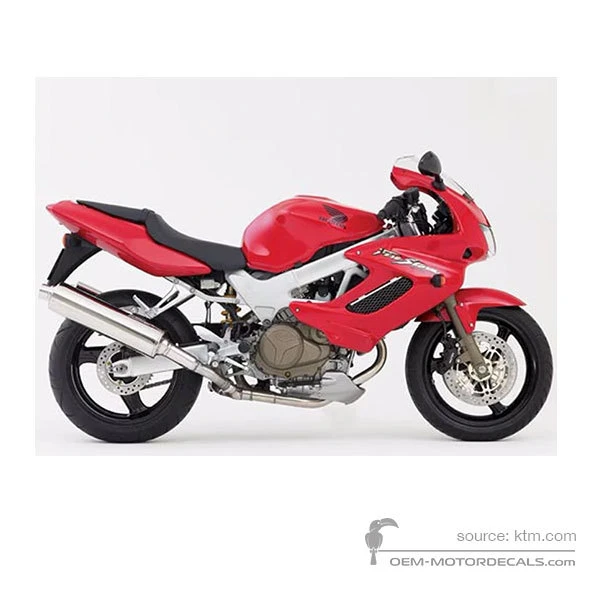 Pegatinas para Honda VTR1000F FIRESTORM 2002 - Rojo • Honda Pegatinas OEM