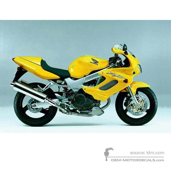 Adesivi per Honda VTR1000F FIRESTORM 2002 - Giallo • Honda Adesivi OEM