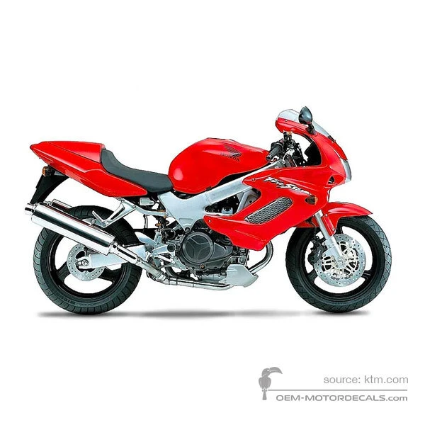 Decals for Honda VTR1000F FIRESTORM 2003 - Red • Honda OEM Decals