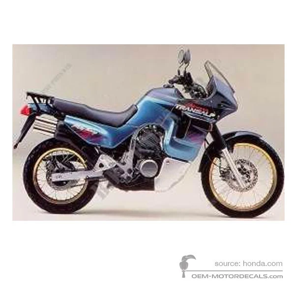 Decals for Honda XL600V TRANSALP 1994 - Blue • Honda OEM Decals
