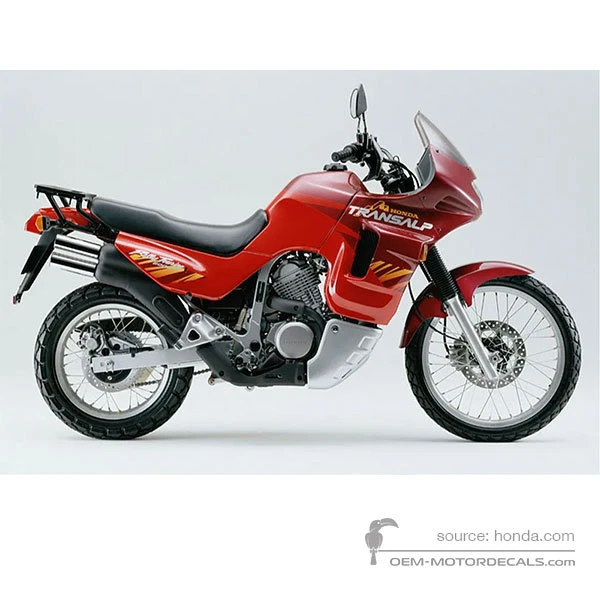 Stickers voor Honda XL600V TRANSALP 1996 - Rood • Honda OEM Stickers