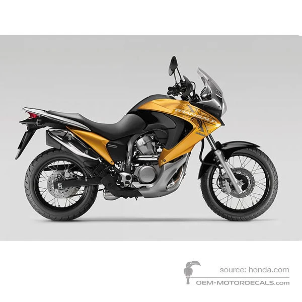 Naklejki do Honda XL700V TRANSALP 2009 - Żółty • Honda Naklejki OEM