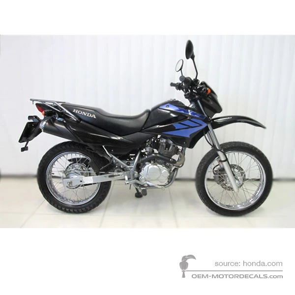 Aufkleber für Honda XR125L 2004 - Schwarz • Honda OEM-Aufkleber