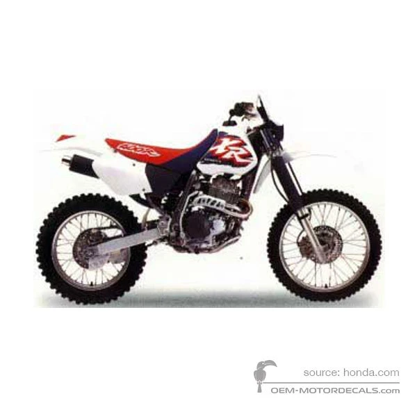 Stickers voor Honda XR400R 1996 - Wit • Honda OEM Stickers