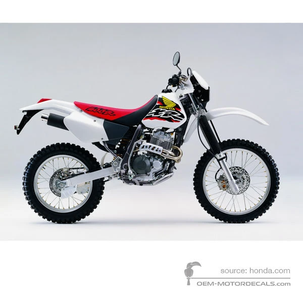Stickers voor Honda XR400R 1998 - Wit • Honda OEM Stickers