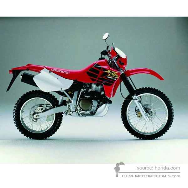 Aufkleber für Honda XR650R  2000 - Rot • Honda OEM-Aufkleber