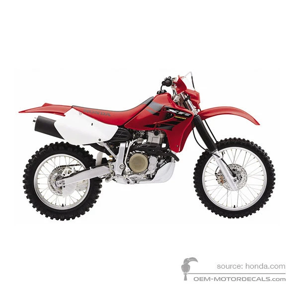 Pegatinas para Honda XR650R  2004 - Rojo • Honda Pegatinas OEM