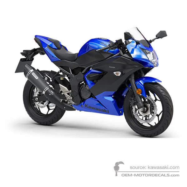 Naklejki do Kawasaki NINJA 125 2019 - Niebieski • Kawasaki Naklejki OEM