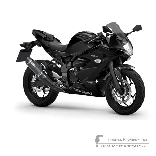 Pegatinas para Kawasaki NINJA 125 2022 - Negro • Kawasaki Pegatinas OEM