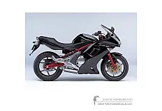 Stickers voor Kawasaki EX650 ER6F 2006 - Zwart • Kawasaki OEM Stickers
