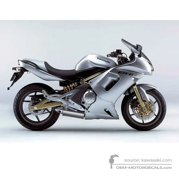 Decals for Kawasaki EX650 ER6F 2006 - Silver • Kawasaki OEM Decals
