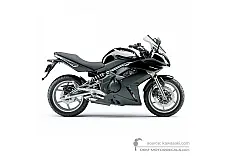 Decals for Kawasaki EX650 ER6F 2009 - Black • Kawasaki OEM Decals