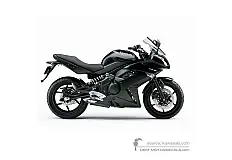 Naklejki do Kawasaki EX650 ER6F 2011 - Czarny • Kawasaki Naklejki OEM