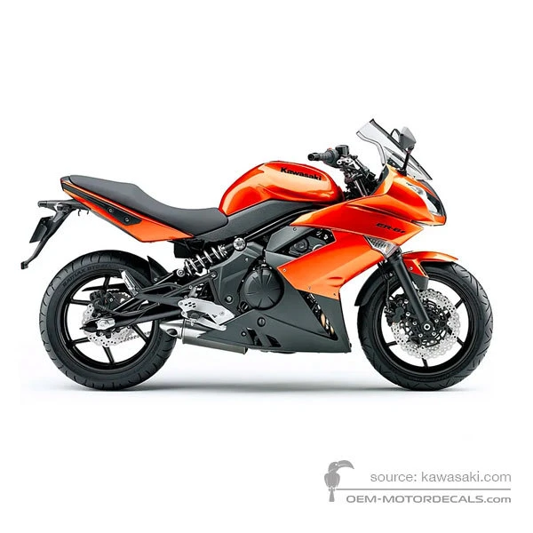 Pegatinas para Kawasaki EX650 ER6F 2011 - Naranja • Kawasaki Pegatinas OEM