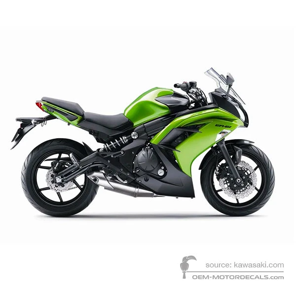 Stickers voor Kawasaki EX650 ER6F 2013 - Groen • Kawasaki OEM Stickers