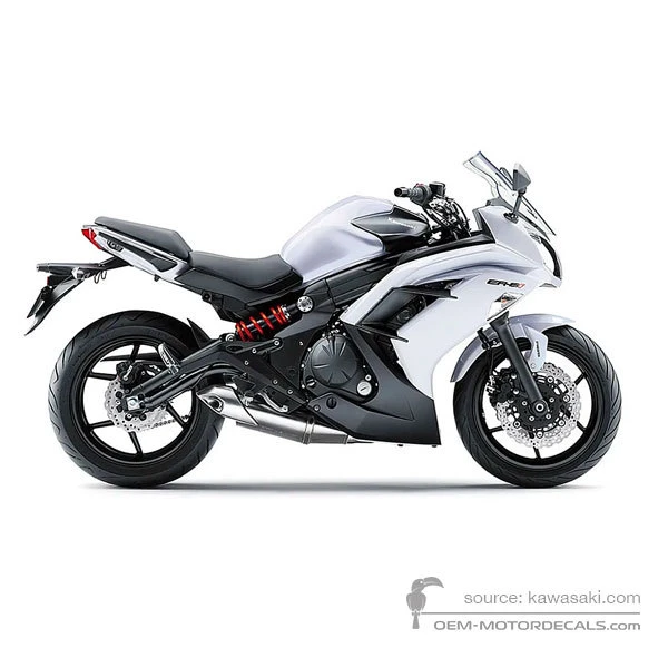 Stickers voor Kawasaki EX650 ER6F 2013 - Wit • Kawasaki OEM Stickers