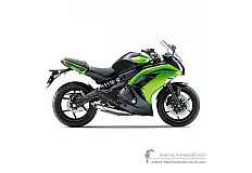 Naklejki do Kawasaki EX650 ER6F 2014 - Zielony • Kawasaki Naklejki OEM