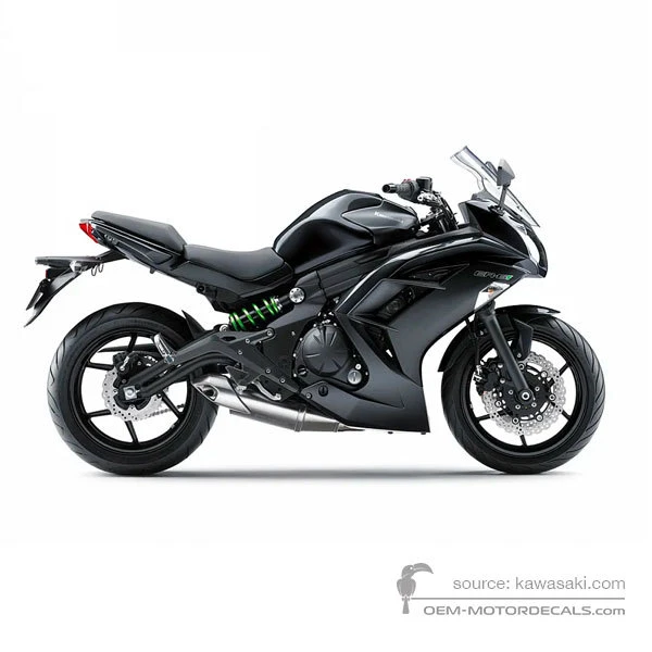 Adesivi per Kawasaki EX650 ER6F 2015 - Nero • Kawasaki Adesivi OEM