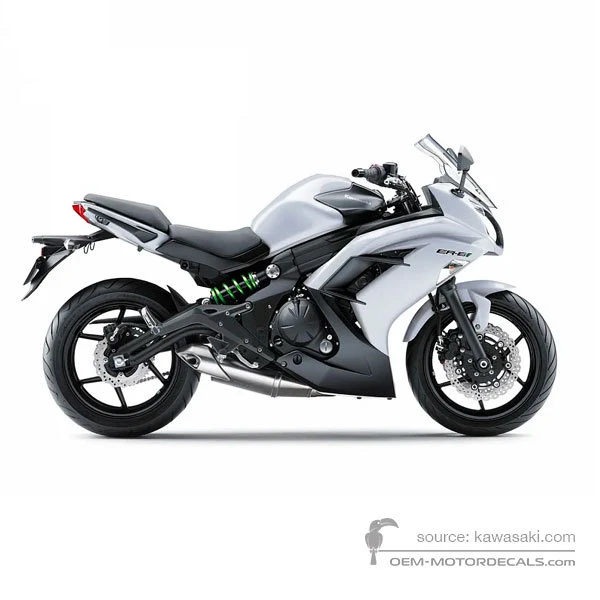 Adesivi per Kawasaki EX650 ER6F 2015 - Bianco • Kawasaki Adesivi OEM