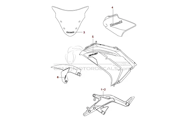 Kawasaki EX650 ER6F 2015 - Wit