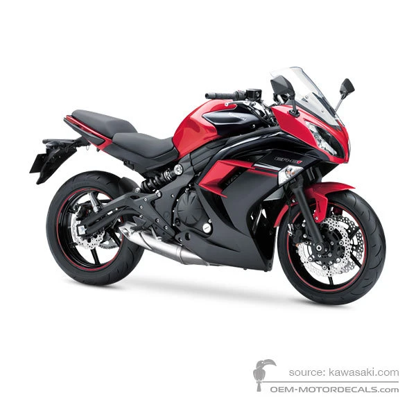 Pegatinas para Kawasaki EX650 ER6F 2016 - Rojo • Kawasaki Pegatinas OEM