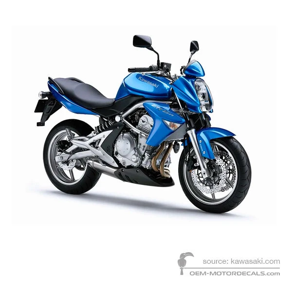 Adesivi per Kawasaki ER650 ER6N 2008 - Blu • Kawasaki Adesivi OEM