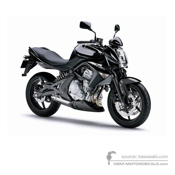 Aufkleber für Kawasaki ER650 ER6N 2008 - Schwarz • Kawasaki OEM-Aufkleber