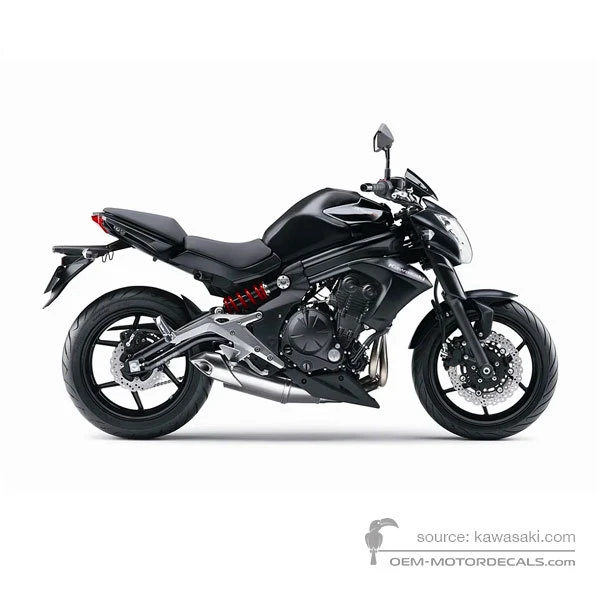 Autocollants pour Kawasaki ER650 ER6N 2013 - Noir • Kawasaki Autocollants OEM