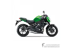 Naklejki do Kawasaki ER650 ER6N 2014 - Zielony • Kawasaki Naklejki OEM