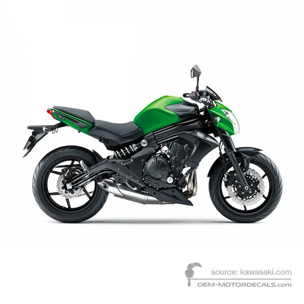 Decals for Kawasaki ER650 ER6N 2014 - Green • Kawasaki OEM Decals