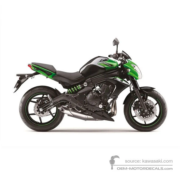 Aufkleber für Kawasaki ER650 ER6N 2016 - Grün • Kawasaki OEM-Aufkleber