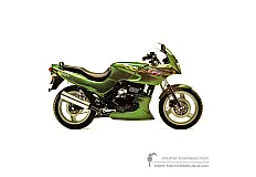 Decals for Kawasaki GPZ500S 1994 - Green • Kawasaki OEM Decals