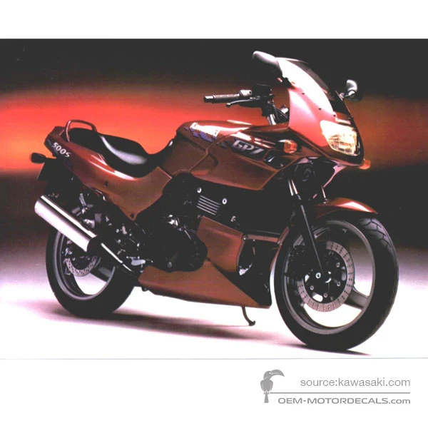 Aufkleber für Kawasaki GPZ500S 1994 - Rot • Kawasaki OEM-Aufkleber
