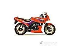 Decals for Kawasaki GPZ500S 1995 - Red • Kawasaki OEM Decals
