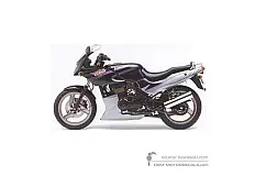 Autocollants pour Kawasaki GPZ500S 1996 - Noir • Kawasaki Autocollants OEM