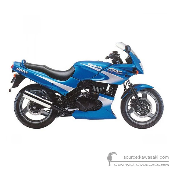 Stickers voor Kawasaki GPZ500S 2000 - Blauw • Kawasaki OEM Stickers
