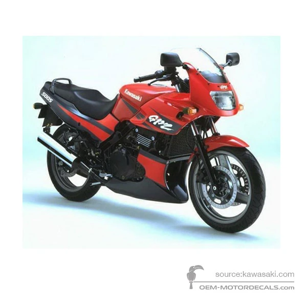 Aufkleber für Kawasaki GPZ500S 2002 - Rot • Kawasaki OEM-Aufkleber