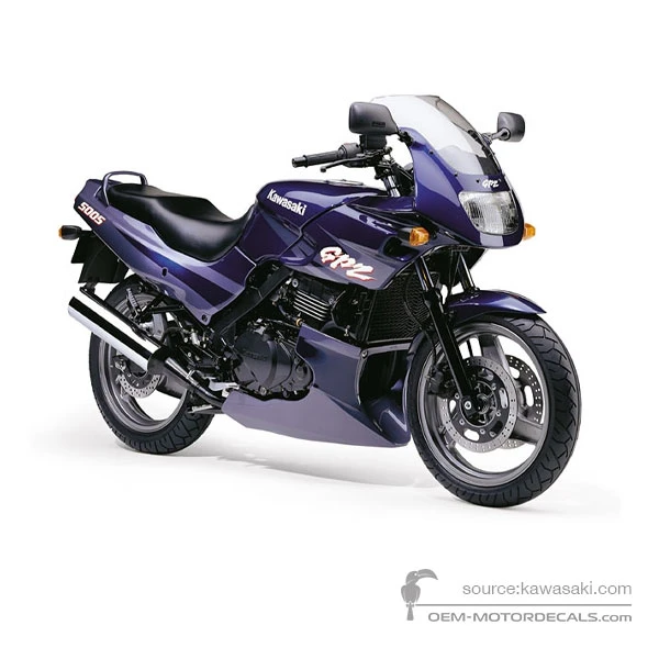 Aufkleber für Kawasaki GPZ500S 2003 - Blau • Kawasaki OEM-Aufkleber