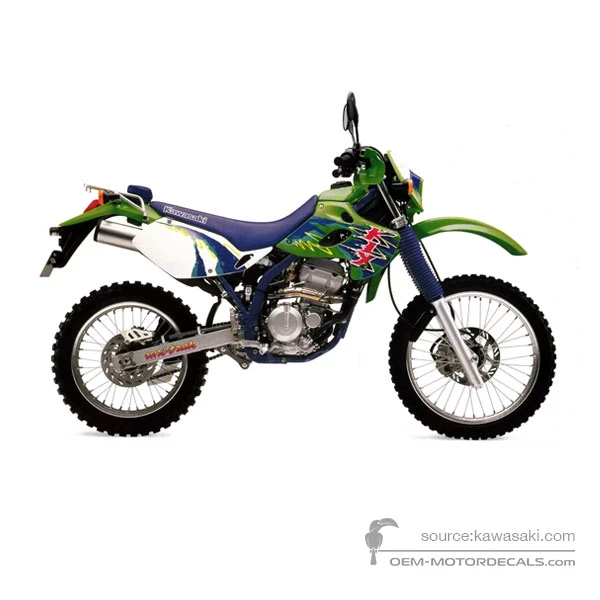 Pegatinas para Kawasaki KLX250 1993 - Verde • Kawasaki Pegatinas OEM