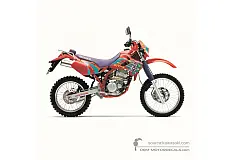 Adesivi per Kawasaki KLX250 1993 - Rosso • Kawasaki Adesivi OEM