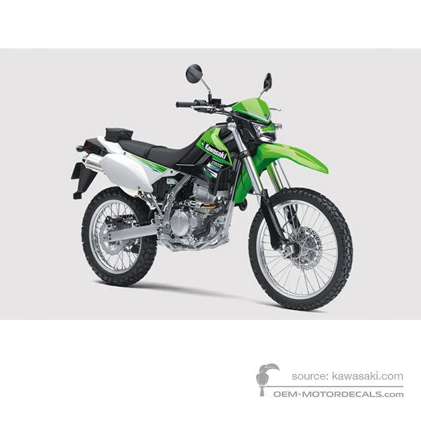 Naklejki do Kawasaki KLX250 2013 - Zielony • Kawasaki Naklejki OEM