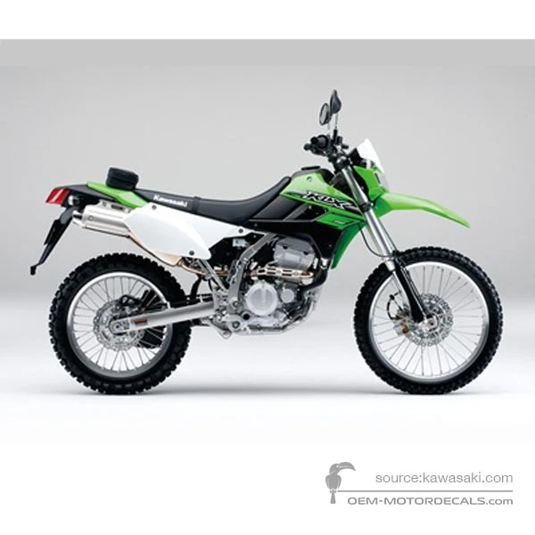 Pegatinas para Kawasaki KLX250 2017 - Verde • Kawasaki Pegatinas OEM