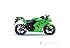 Stickers voor Kawasaki NINJA 250R 2008 - Groen • Kawasaki OEM Stickers