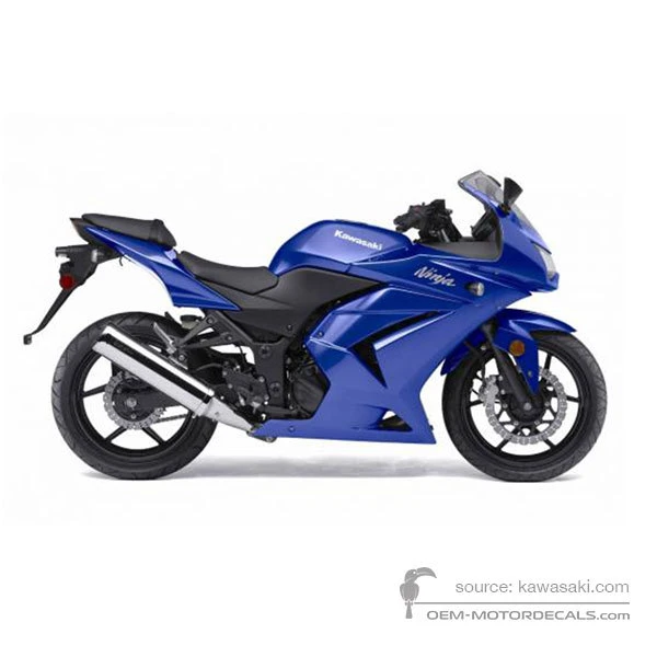 Stickers voor Kawasaki NINJA 250R 2009 - Blauw • Kawasaki OEM Stickers
