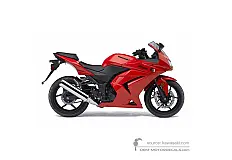 Autocollants pour Kawasaki NINJA 250R 2009 - Rouge • Kawasaki Autocollants OEM