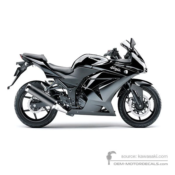 Naklejki do Kawasaki NINJA 250R 2010 - Ebony • Kawasaki Naklejki OEM